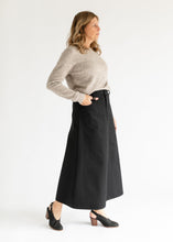 Load image into Gallery viewer, Camellia A-Line Cotton Twill Maxi Skirt
