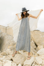 Load image into Gallery viewer, Canggu Maxi Dress - Navy With Stripes
