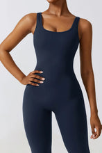 Load image into Gallery viewer, Basic Bae Cutout Ruched Bootcut Sleeveless Active Jumpsuit
