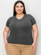 Load image into Gallery viewer, Basic Bae Full Size V-Neck High-Low T-Shirt
