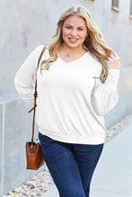 Load image into Gallery viewer, Basic Bae Full Size V-Neck Lantern Sleeve Top
