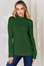 Load image into Gallery viewer, Basic Bae Full Size Ribbed Mock Neck Long Sleeve T-Shirt
