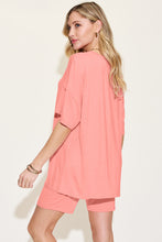 Load image into Gallery viewer, Basic Bae Bamboo Full Size  V-Neck Drop Shoulder T-Shirt and Shorts Set
