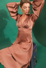 Load image into Gallery viewer, GREAT IMPRESSIONS SATIN MIDI DRESS
