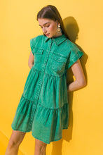 Load image into Gallery viewer, NO DULL MOMENTS DENIM MINI DRESS
