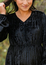 Load image into Gallery viewer, Diana Crushed Velvet Midi Dress

