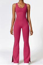 Load image into Gallery viewer, Basic Bae Sleeveless Bootcut Slit Active Jumpsuit
