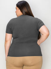 Load image into Gallery viewer, Basic Bae Full Size V-Neck High-Low T-Shirt
