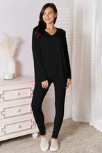 Load image into Gallery viewer, Basic Bae Bamboo Full Size V-Neck Long Sleeve Top and Pants Lounge Set
