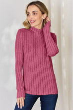 Load image into Gallery viewer, Basic Bae Full Size Ribbed Mock Neck Long Sleeve T-Shirt
