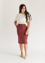 Load image into Gallery viewer, Erica Cotton Twill Midi Skirt
