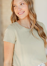 Load image into Gallery viewer, Essential Crew Basic Tee Sprig Green
