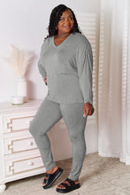 Load image into Gallery viewer, Basic Bae Bamboo Full Size V-Neck Long Sleeve Top and Pants Lounge Set
