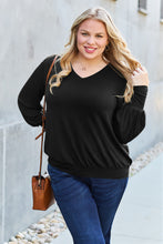 Load image into Gallery viewer, Basic Bae Full Size V-Neck Lantern Sleeve Top
