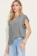 Load image into Gallery viewer, Basic Bae Full Size Bamboo Notched Ruffled Short Sleeve T-Shirt
