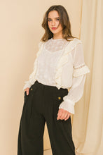 Load image into Gallery viewer, HIGH EXPECTATIONS KNIT EYELET TOP
