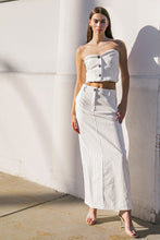 Load image into Gallery viewer, GET TO THE POINT WOVEN MIDI SKIRT

