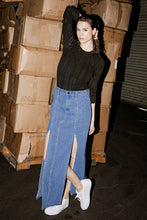 Load image into Gallery viewer, SWEET TALKING DENIM MIDI SKIRT
