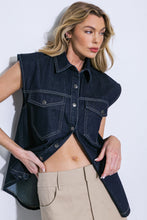 Load image into Gallery viewer, LET'S JUST RELAX DENIM TOP
