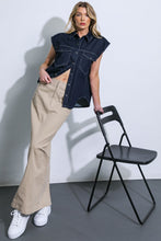 Load image into Gallery viewer, LET'S JUST RELAX DENIM TOP
