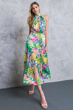 Load image into Gallery viewer, LIFE TO THE FULLEST SATIN MIDI DRESS
