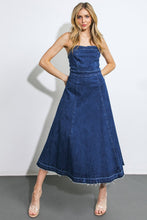 Load image into Gallery viewer, HERE GOES NOTHING DENIM MIDI DRESS
