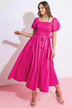 Load image into Gallery viewer, A PEACEFUL PLACE WOVEN MIDI DRESS
