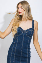Load image into Gallery viewer, A GREATER LOVE DENIM MIDI DRESS
