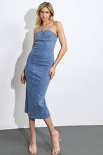 Load image into Gallery viewer, DIVINE DREAM DENIM MIDI DRESS
