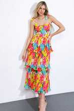 Load image into Gallery viewer, VISIONS FROM THE MEADOW WOVEN MIDI DRESS
