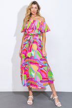 Load image into Gallery viewer, BLOSSOM BOULEVARD WOVEN MIDI DRESS
