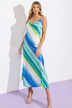 Load image into Gallery viewer, SENSE OF SERENITY WOVEN SATIN MIDI DRESS
