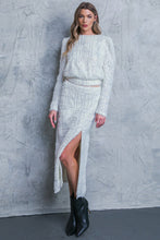 Load image into Gallery viewer, MADE YOU MY WORLD WOVEN MIDI SKIRT
