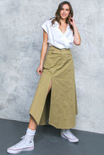 Load image into Gallery viewer, COMPLETE CRUSH TWILL MIDI SKIRT
