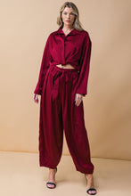 Load image into Gallery viewer, POWERFUL CHARM WOVEN SATIN PANTS
