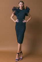 Load image into Gallery viewer, THIS IS YOUR SIGN METALLIC MIDI DRESS
