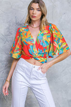 Load image into Gallery viewer, HERE FOR FUN RED WOVEN TOP
