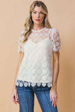 Load image into Gallery viewer, MELT MY HEART LACE TOP
