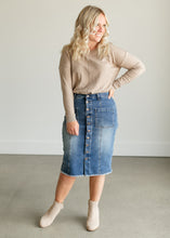 Load image into Gallery viewer, Farrah Denim Midi Skirt - FINAL SALE
