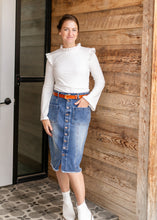 Load image into Gallery viewer, Farrah Denim Midi Skirt - FINAL SALE
