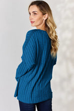 Load image into Gallery viewer, Basic Bae Full Size Ribbed Half Button Long Sleeve T-Shirt
