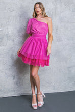 Load image into Gallery viewer, LE MILIE ROSE WOVEN MINI DRESS
