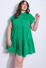 Load image into Gallery viewer, NO DULL MOMENTS DENIM MINI DRESS
