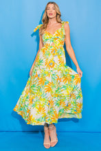 Load image into Gallery viewer, VACATION VIEWS FLORAL WOVEN MIDI DRESS
