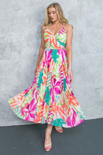 Load image into Gallery viewer, SEE THE CITY FLORAL WOVEN MIDI DRESS
