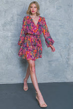 Load image into Gallery viewer, PICKING DAISIES PLUM WOVEN MINI DRESS
