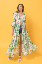 Load image into Gallery viewer, EASY DAYS FLORAL MAXI KIMONO TOP
