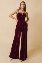 Load image into Gallery viewer, BLOW A KISS VELVET JUMPSUIT
