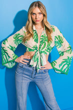 Load image into Gallery viewer, EYES ON PARADISE FLORAL WOVEN TOP
