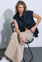 Load image into Gallery viewer, LET'S JUST RELAX DENIM TOP
